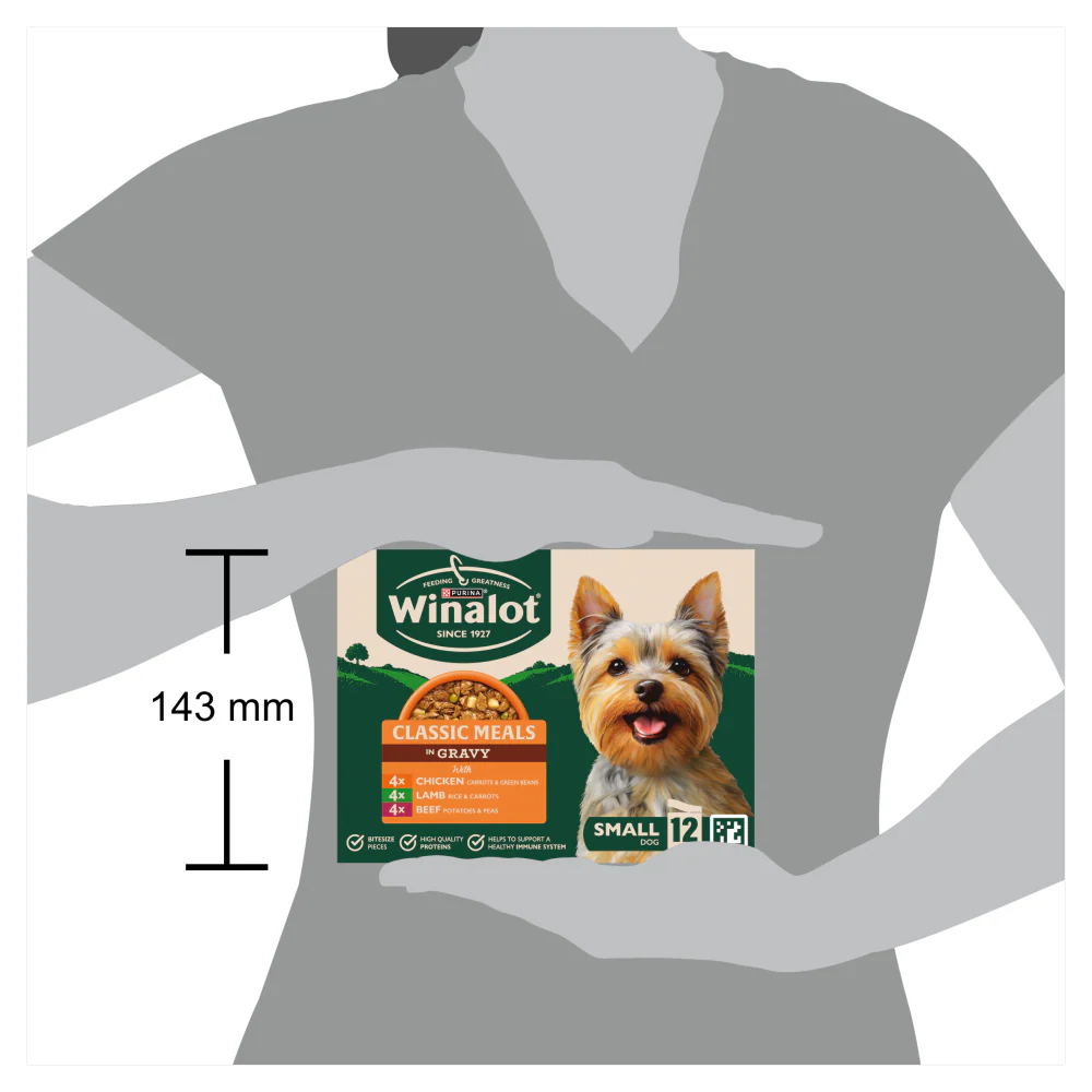 Winalot Meaty Chunks Small Dog Mixed in Gravy with Chicken, Lamb & Beef Wet Dog Food - Image 5