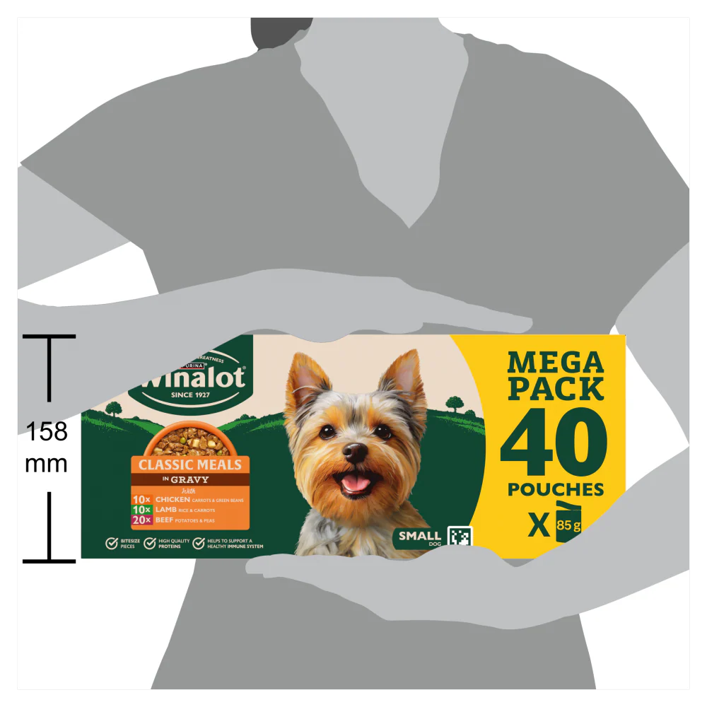 Winalot Meaty Chunks Small Dog Mixed in Gravy with Chicken, Lamb & Beef Wet Dog Food - Image 6