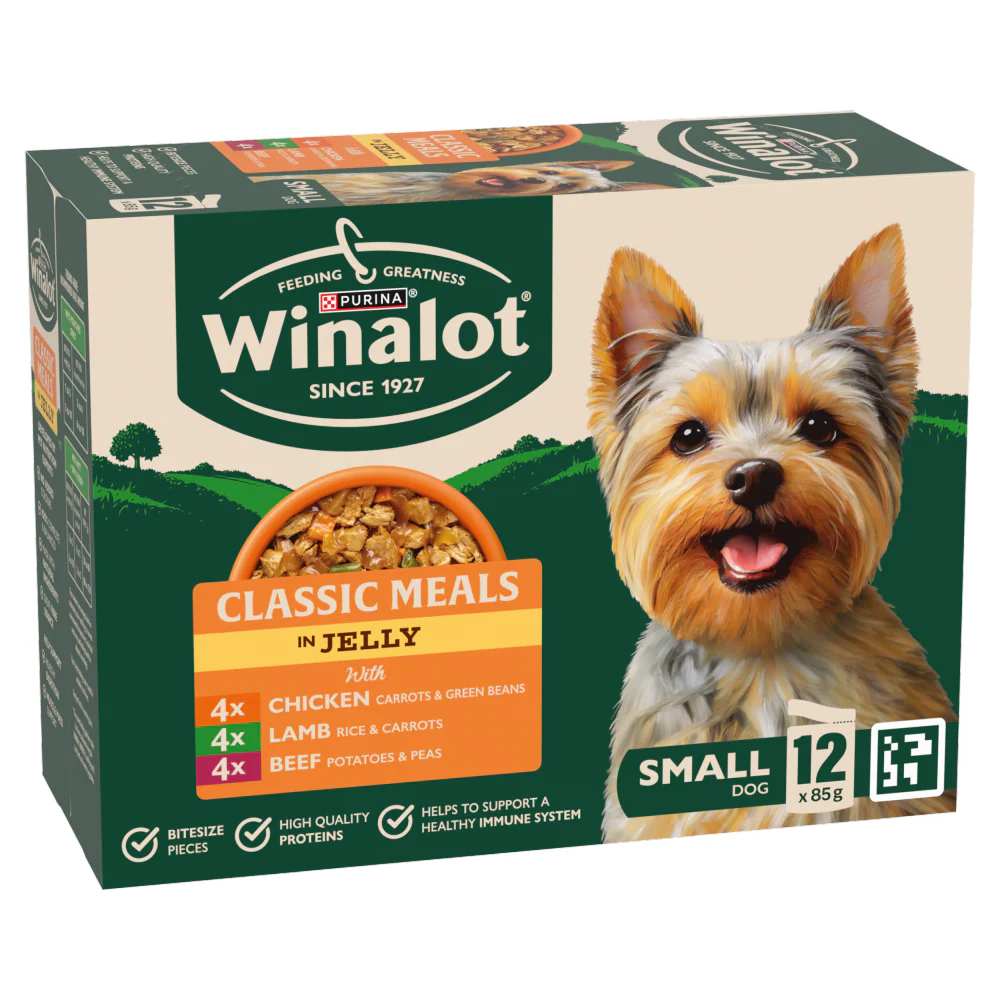 Winalot Meaty Chunks Small Dog Mixed in Jelly with Chicken, Lamb & Beef Wet Dog Food - Image 2