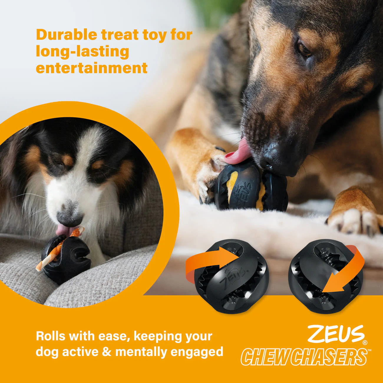 Zeus ChewChasers Treat Ball Dog Toy - Image 5