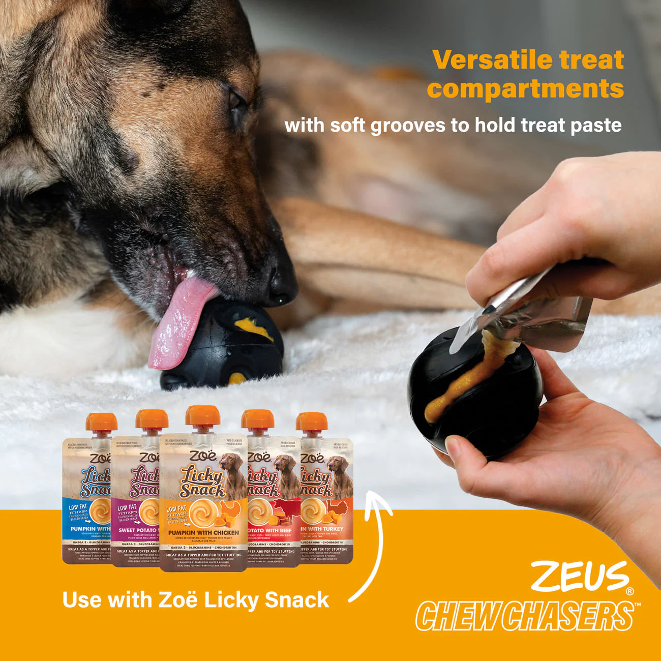 Zeus ChewChasers Treat Ball Dog Toy - Image 6