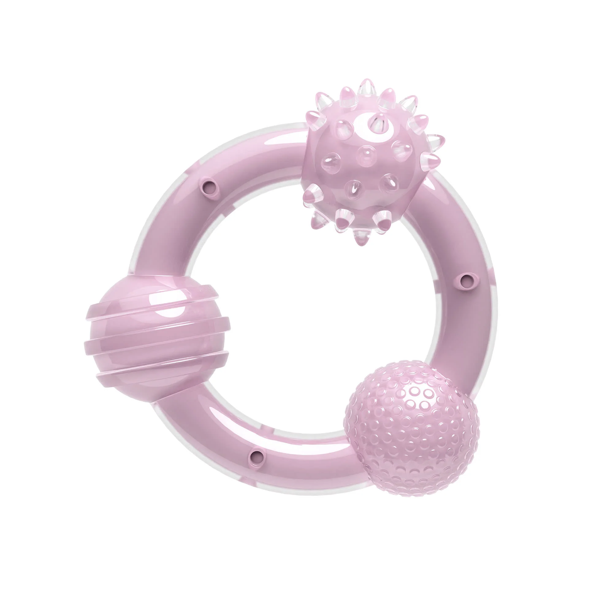 Zeus Duo Tri-Ring Lilac Coconut Scent Dog Chew Toy - Image 2