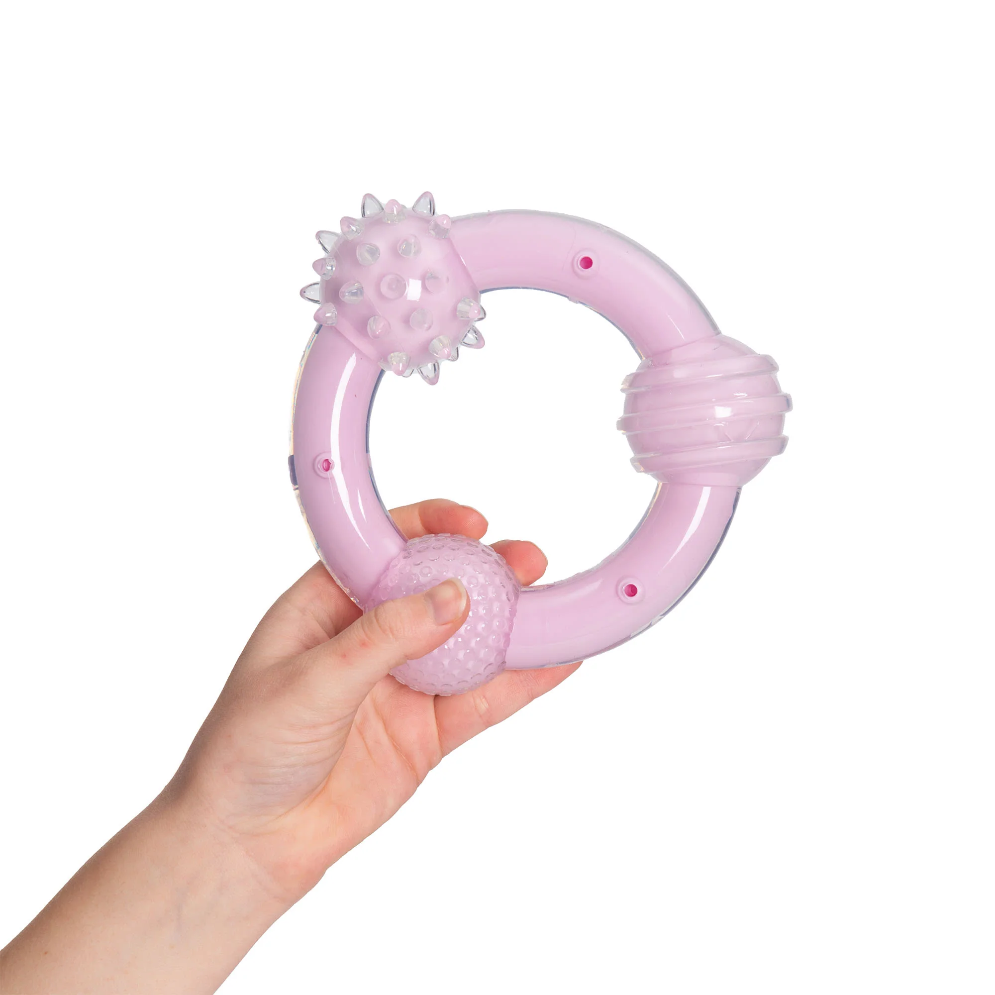 Zeus Duo Tri-Ring Lilac Coconut Scent Dog Chew Toy - Image 3
