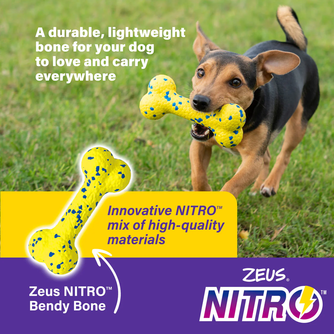 Zeus Nitro Bendy Bone Dog Toy - Image 4