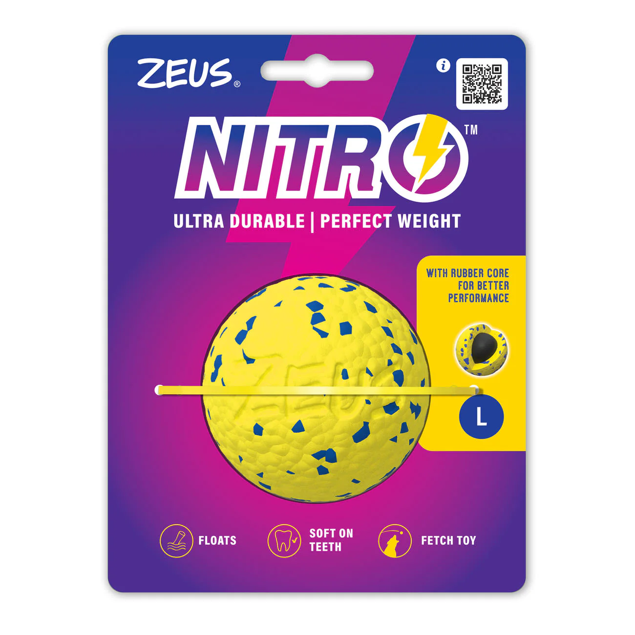 Zeus Nitro Weighted Ball Dog Toy - Image 3