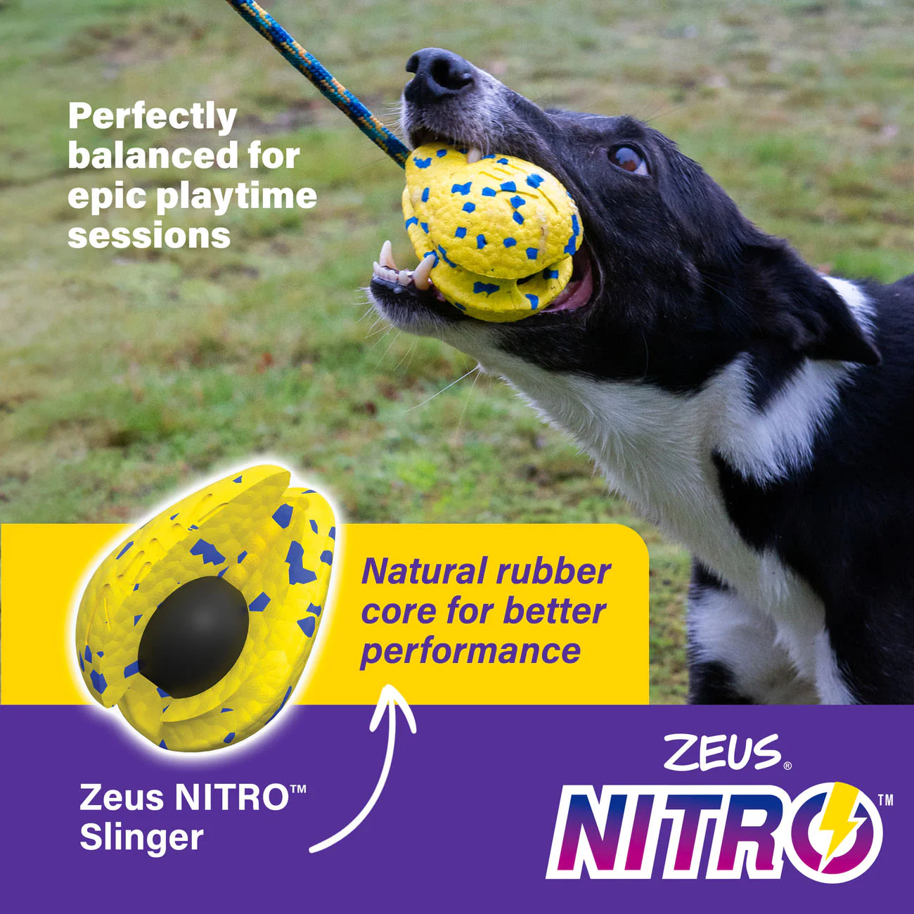 Zeus Nitro Weighted Slinger with Rope Dog Toy - Image 4
