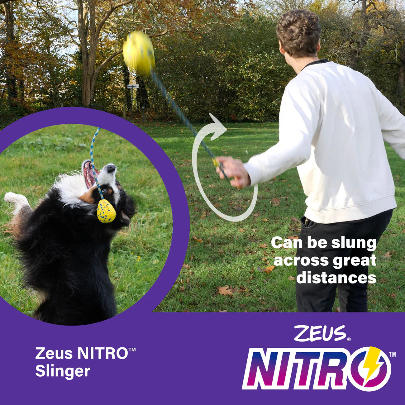 Zeus Nitro Weighted Slinger with Rope Dog Toy - Image 5