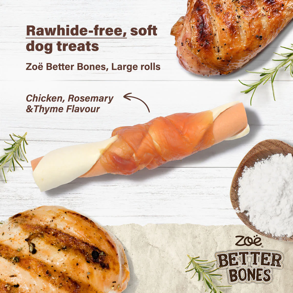 Zoe Better Bones Chicken Wrap Large Rolls for Dogs - Image 2