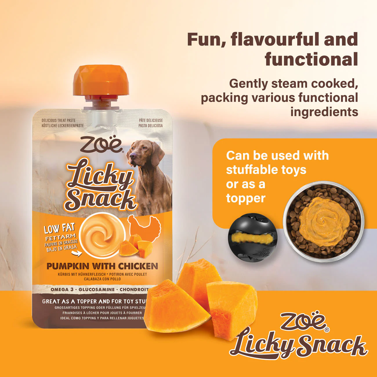 Zoe Licky Snack Pumpkin & Chicken Recipe Dog Treat - Image 3