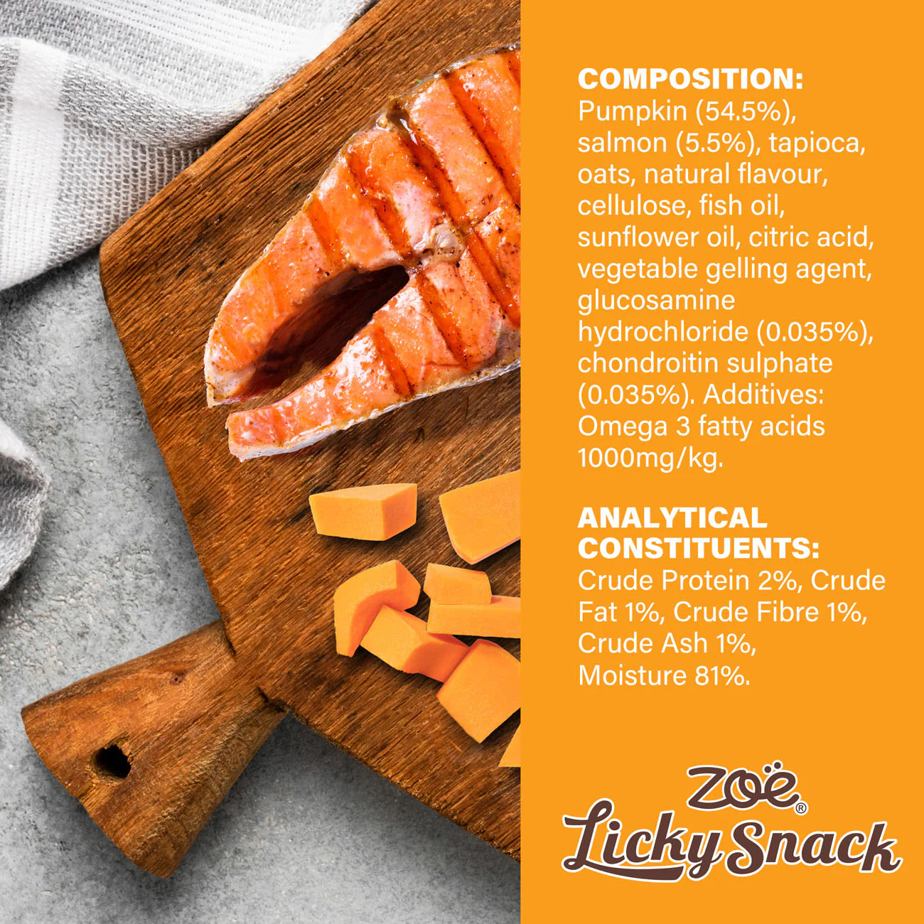 Zoe Licky Snack Pumpkin & Salmon Recipe Dog Treat - Image 6