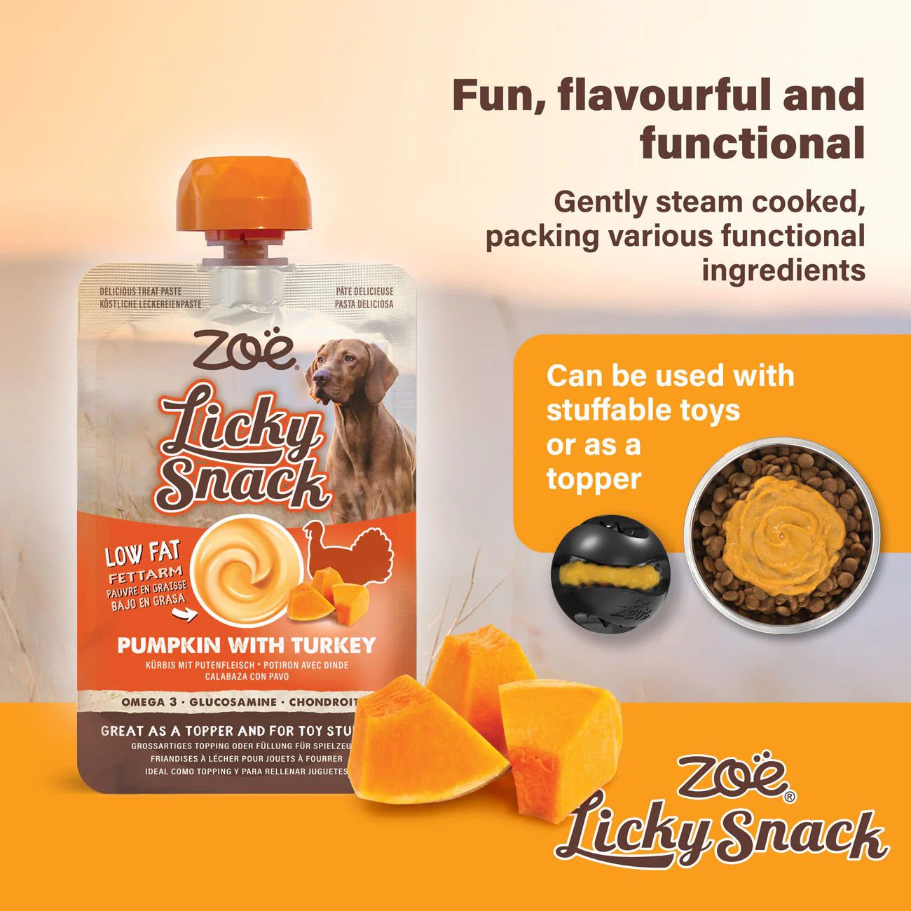 Zoe Licky Snack Pumpkin & Turkey Recipe Dog Treat - Image 3