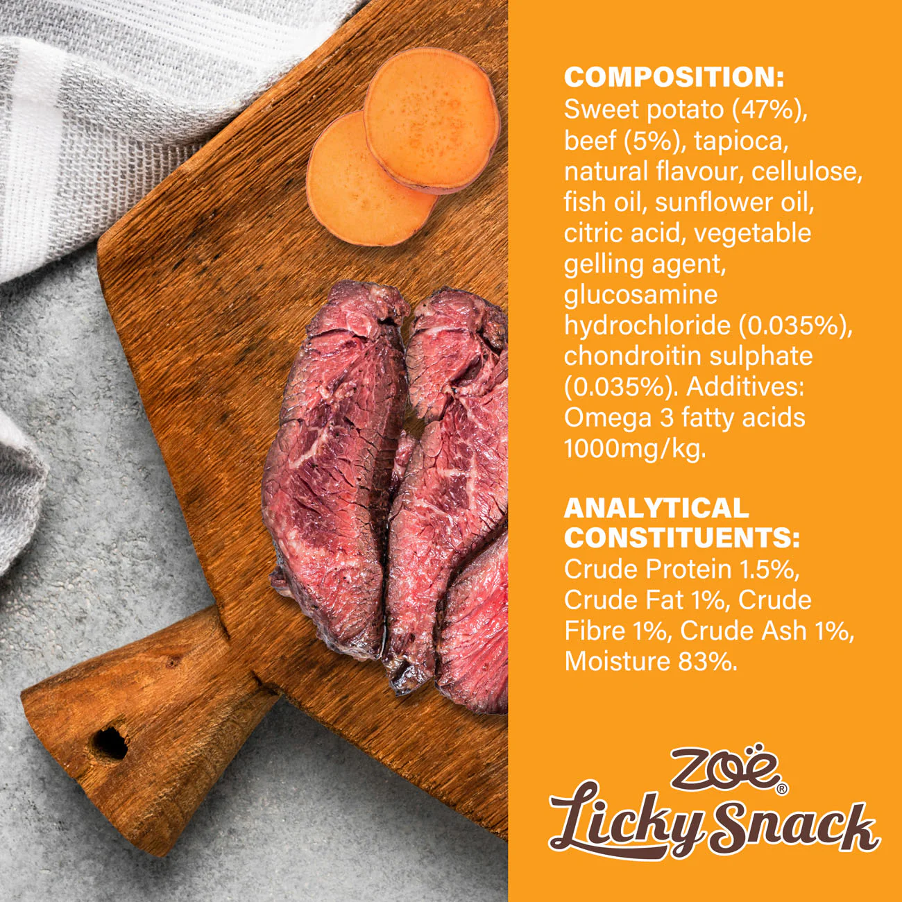 Zoe Licky Snack Sweet Potato & Beef Recipe Dog Treat - Image 6