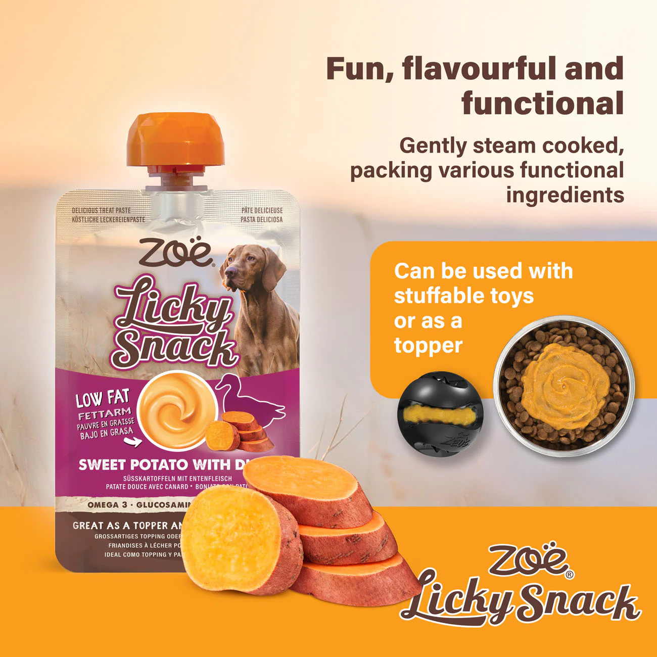 Zoe Licky Snack Sweet Potato & Duck Recipe Dog Treat - Image 3