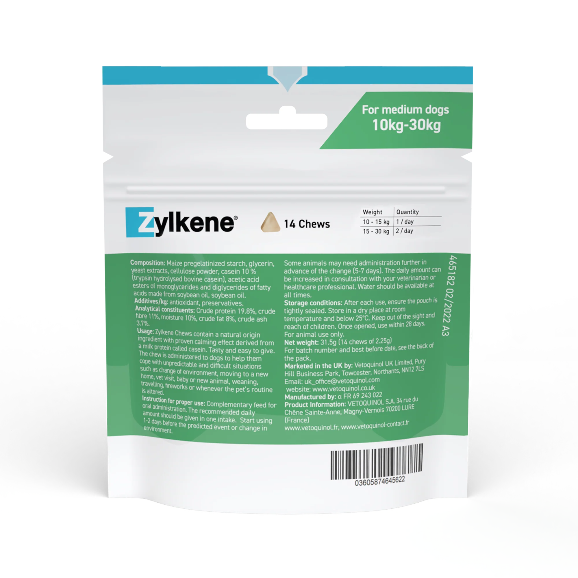 Zylkene 225mg Calming Dog Chews - 14 Chews - Image 2