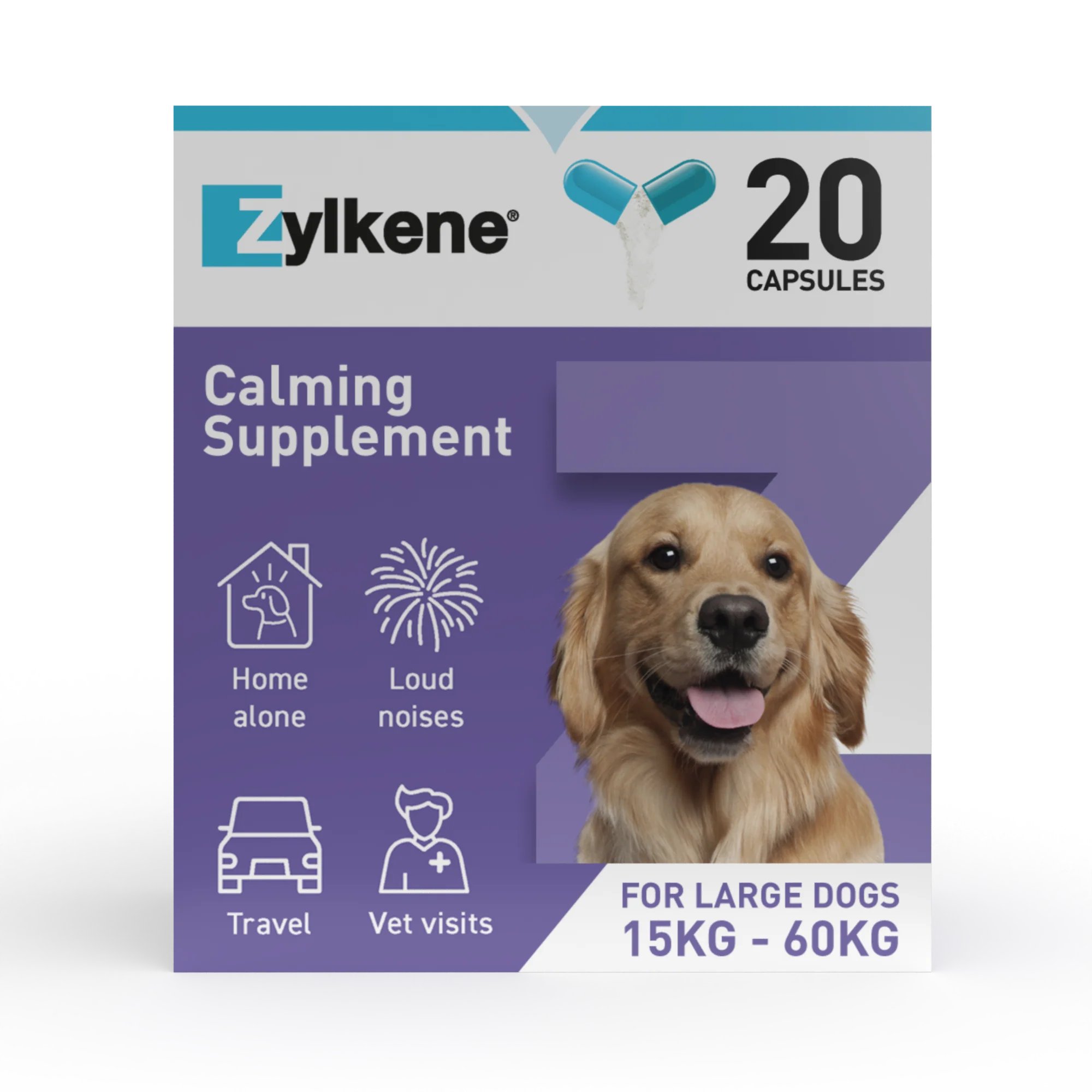 Zylkene Calming Supplement for Dogs - 30-60kg - 20 Capsules